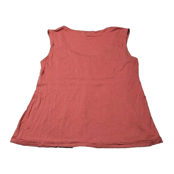 Vintage Banana Republic Women Size Large Ruched Rayon Blend Pastel Rose Tank Top - Picture 2 of 9